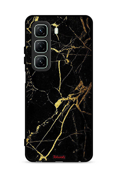 Tolwak غطاء حماية لهاتف Infinix Hot 50 5G، رخامي متصدع