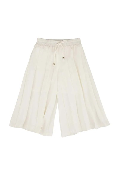 best kids Pantaloni largi pentru fete, ecru, cu talie elastică