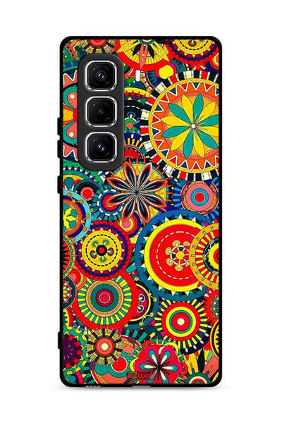 Tolwak غطاء حماية لهاتف Infinix Hot 50 Pro Plus 4G بنمط ماندالا ملون