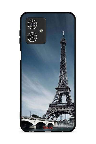 Tolwak غطاء حماية لهاتف موتورولا موتو جي 54 5G بتصميم برج إيفل