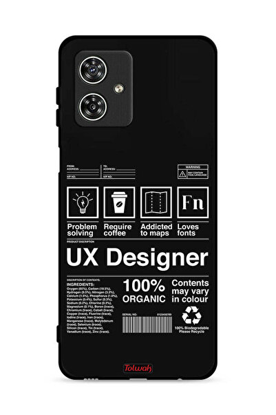 Tolwak غطاء حماية لهاتف موتورولا موتو جي 54 5G، ملصق مصمم لتجربة المستخدم