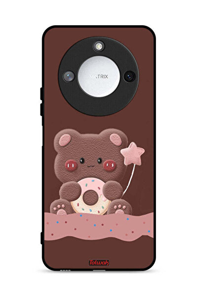 Tolwak غطاء حماية لهاتف Honor X60 5G بطبعة دب دونات
