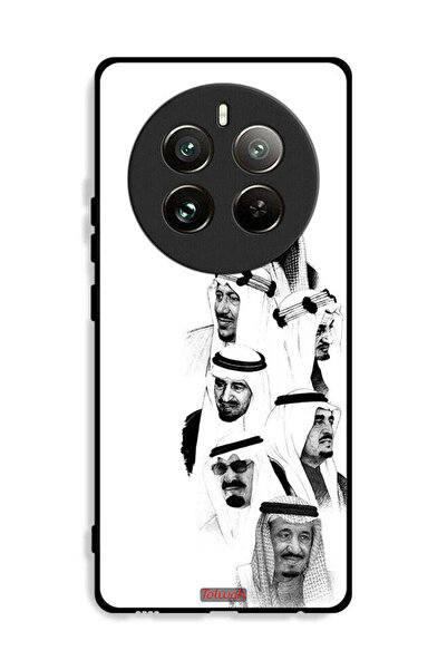 Tolwak غطاء حماية لهاتف ريلمي 12 برو بلس 5G، فن ملوك السعودية، أبيض وأسود