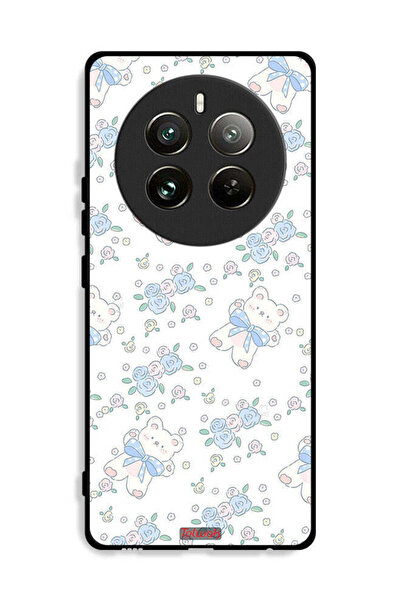 Tolwak غطاء حماية لهاتف Realme 12 Pro 5G مع دب تيدي لطيف وأيقونة زهور