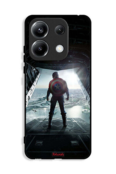 Tolwak Xiaomi Redmi Note 13 Pro 4G Protective Case Cover Portrait Display Captain America
