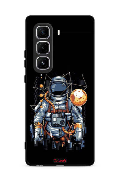 Tolwak غطاء حماية لهاتف Infinix Hot 50 Pro Plus 4G بطبعة رائد فضاء تجريدي