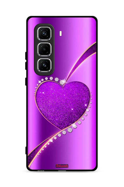 Tolwak غطاء حماية لامع على شكل قلب لهاتف Infinix Hot 50 Pro Plus 4G