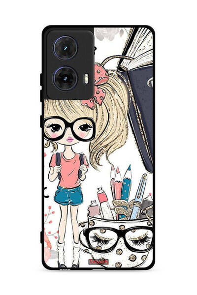 Tolwak غطاء حماية لهاتف موتورولا موتو جي 85 5G برسومات فتاة وحيد القرن