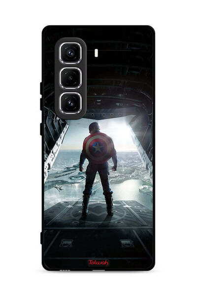 Tolwak Infinix Hot 50 Pro Plus 4G Protective Case Cover Portrait Display Captain America