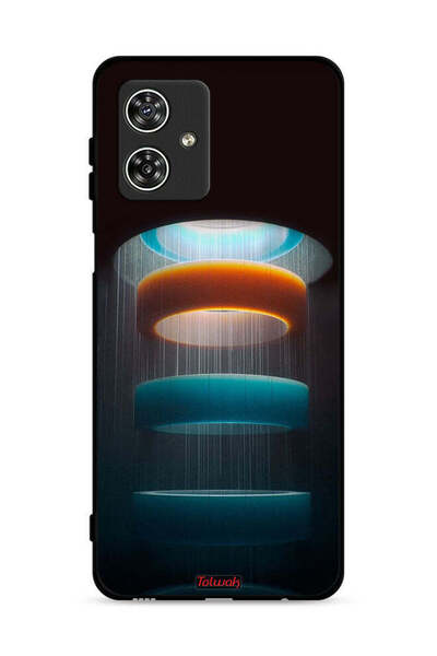 Tolwak غطاء حماية لهاتف موتورولا موتو جي 54 5G بنمط حلقات فنية