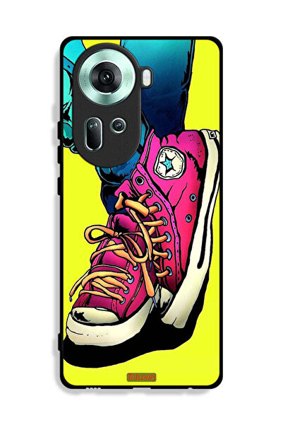 Tolwak غطاء حماية لهاتف Oppo Reno11 5G بتصميم حذاء من القماش