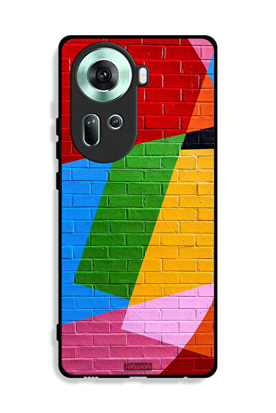 Tolwak غطاء حماية لهاتف Oppo Reno11 5G برسومات جدارية ملونة