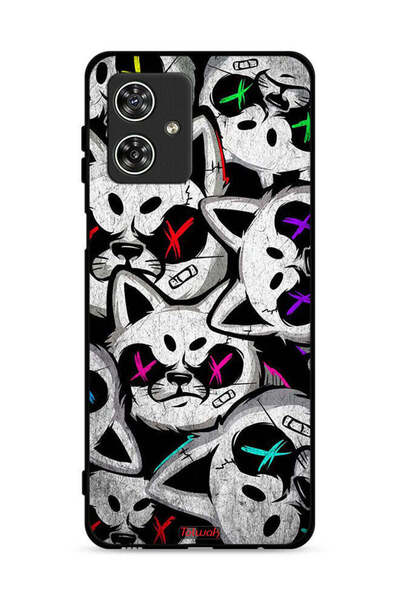 Tolwak غطاء حماية لهاتف موتورولا موتو جي 54 5G بنقشة قطط مارشميلو