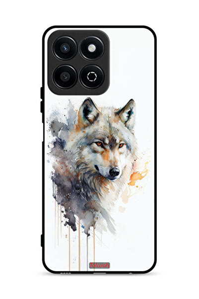 Tolwak غطاء حماية لهاتف Honor Play 60 Plus 5G بتصميم فن تجريدي للذئب