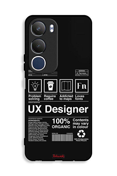 Tolwak Vivo Y19s 4G Protective Case Cover Ux Designer Sticker