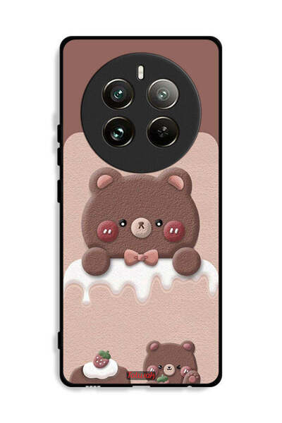 Tolwak غطاء حماية لهاتف Realme 12 Pro 5G بتصميم دب الفراولة