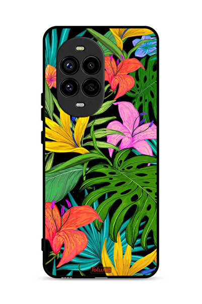 Tolwak غطاء حماية لهاتف هواوي نوفا 13 برو 5G بنقشة زهور استوائية وأوراق شجر