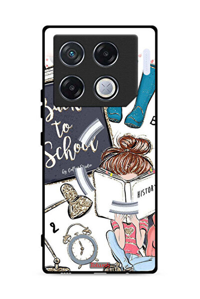 Tolwak غطاء حماية لهاتف Infinix GT 20 Pro 5G، فتاة تعود إلى المدرسة تقرأ التاريخ
