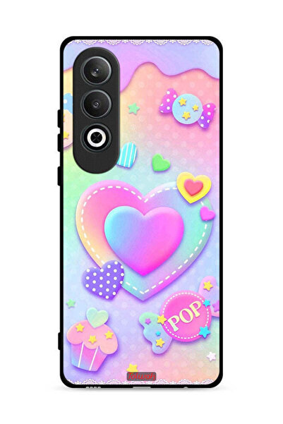 Tolwak غطاء حماية لهاتف Oppo K12 Plus 5G برسومات قلوب البوب