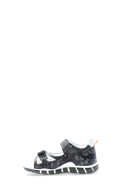 Ayakkabıhane Inside and Outside Genuine Leather Khaki Unisex Children's Sandals Ah08612241984