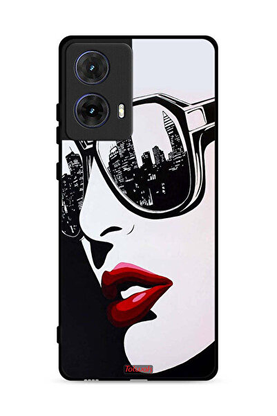 Tolwak غطاء حماية لهاتف موتورولا موتو جي 85 5G برسومات فنية تجريدية لوجه فتاة