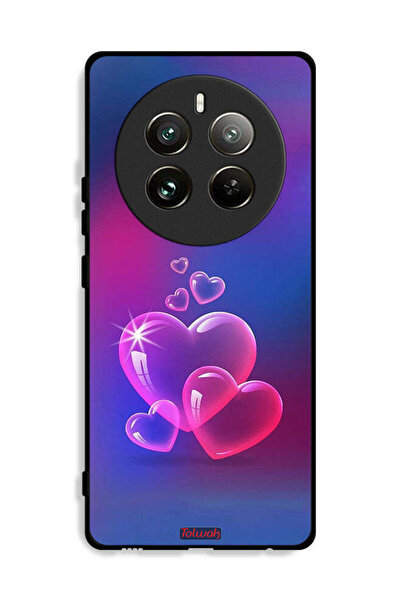 Tolwak غطاء حماية لهاتف Realme 12 Pro Plus 5G بنقشة قلوب الماء