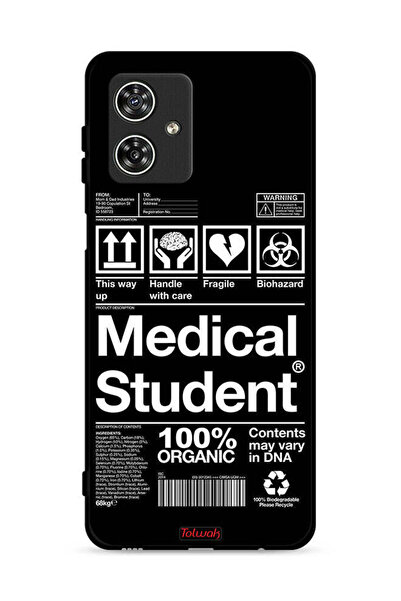 Tolwak غطاء حماية لهاتف موتورولا موتو جي 54 5G، ملصق طالب طبي