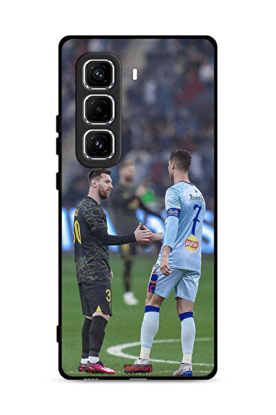 Tolwak غطاء حماية لهاتف Infinix Hot 50 Pro Plus 4G بتصميم ميسي ورونالدو