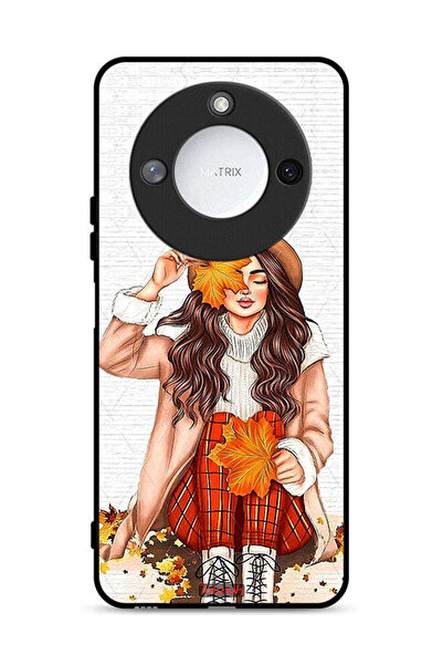 Tolwak غطاء حماية لهاتف Honor X9c Smart 5G يحمل صورة أوراق الخريف الفنية