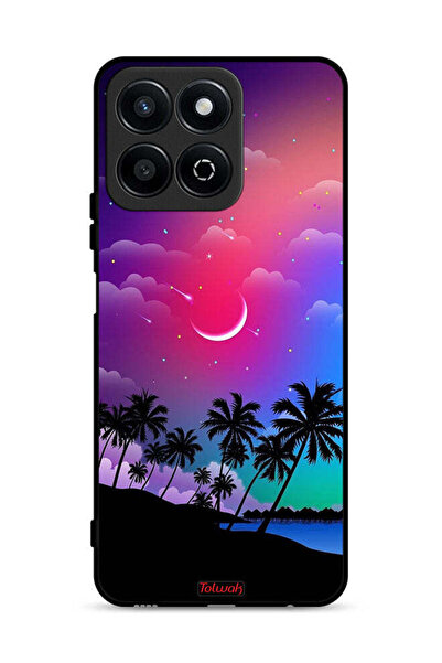 Tolwak غطاء حماية لهاتف Honor Play 60 Plus 5G برسومات قمرية ليلية