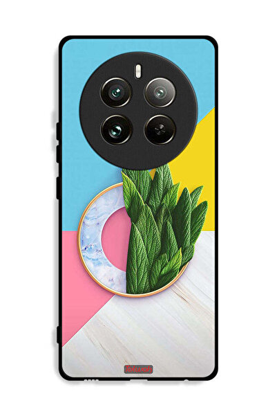 Tolwak غطاء حماية لهاتف Realme 12 Pro Plus 5G بنمط أوراق تجريدية