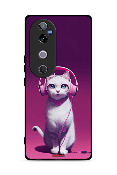 Tolwak غطاء حماية لهاتف Vivo V40 5G بتصميم قطة لطيفة