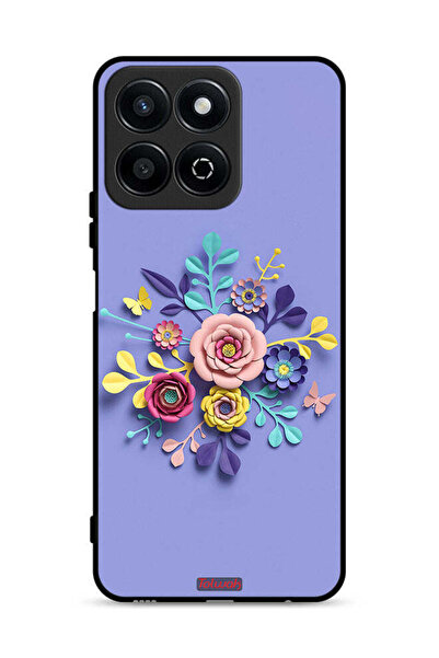Tolwak غطاء حماية لهاتف Honor Play 60 Plus 5G برسومات زهور فنية