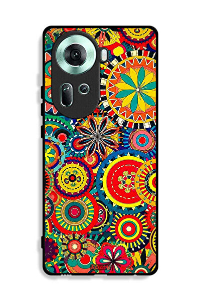 Tolwak غطاء حماية لهاتف Oppo Reno11 5G بنمط ماندالا ملون