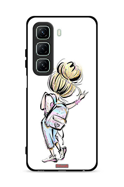 Tolwak غطاء حماية لهاتف Infinix Hot 50 5G بطبعة فتاة العودة إلى المدرسة