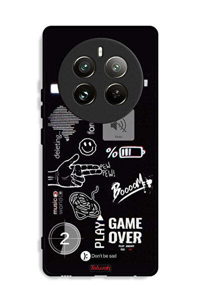 Tolwak غطاء حماية لهاتف Realme 12 Pro Plus 5G Game Over Pew Pew