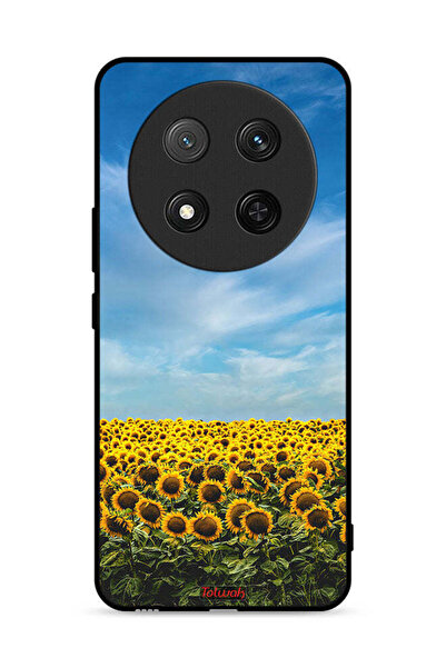 Tolwak غطاء حماية لهاتف Honor X9c 5G بتصميم عباد الشمس تحت السماء