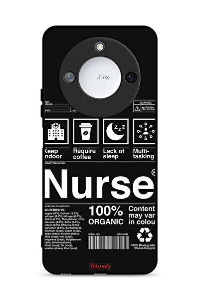 Tolwak غطاء حماية لهاتف Honor X9c Smart 5G بتصميم ملصق ممرضة