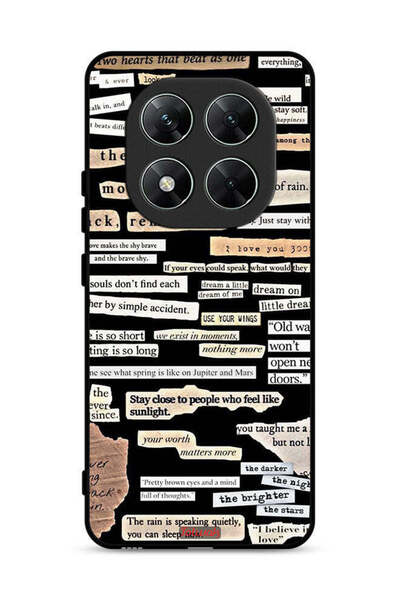 Tolwak Xiaomi Poco X7 5G Protective Case Cover Quotes Stickers