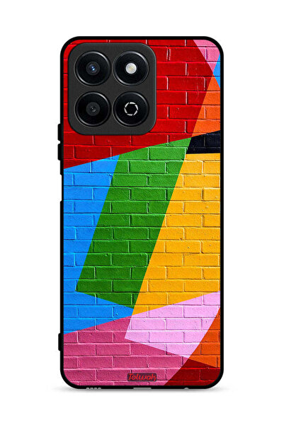 Tolwak غطاء حماية لهاتف Honor Play 60 Plus 5G برسومات جدارية ملونة