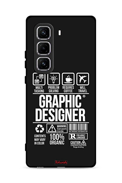 Tolwak غطاء حماية لهاتف Infinix Hot 50 Pro Plus 4G، ملصق مصمم جرافيكي