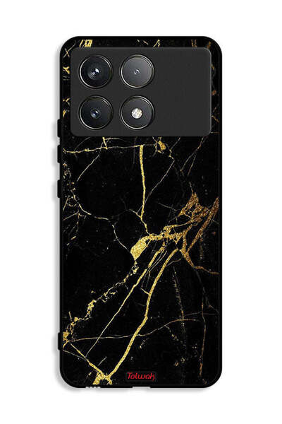 Tolwak غطاء حماية لهاتف شاومي بوكو X6 برو 5G - رخامي متصدع