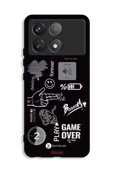 Tolwak غطاء حماية شاومي ريدمي K70E 5G لعبة انتهت بيو بيو