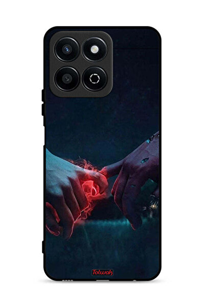 Tolwak غطاء حماية لهاتف Honor Play 60 Plus 5G، يدين محترقتين