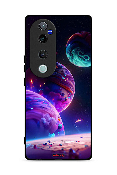 Tolwak غطاء حماية لهاتف Vivo V40 Pro 5G بنقشة كوكبية