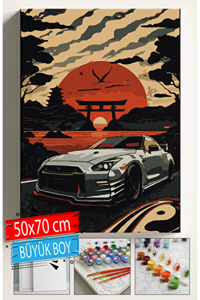 Sulepas Sayılarla Boyama Seti Numaralı Tuval Fırça Boya Dahil Kasnaklı Set 50...