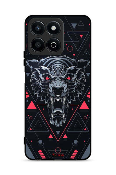 Tolwak غطاء حماية لهاتف Honor X7c 4G بتصميم الذئب المتمرّد