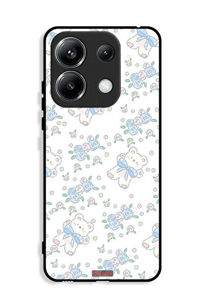 Tolwak غطاء حماية لهاتف شاومي بوكو M6 برو 4G، مزين برسومات دب تيدي لطيف وزهور