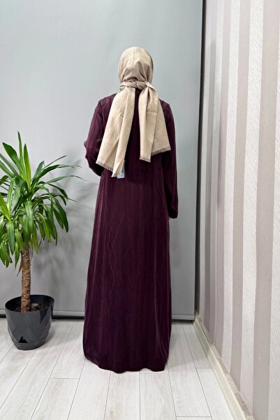 MISS DALIDA Shirt Collar Jacquard Cupro Cap Burgundy T25Y-8056