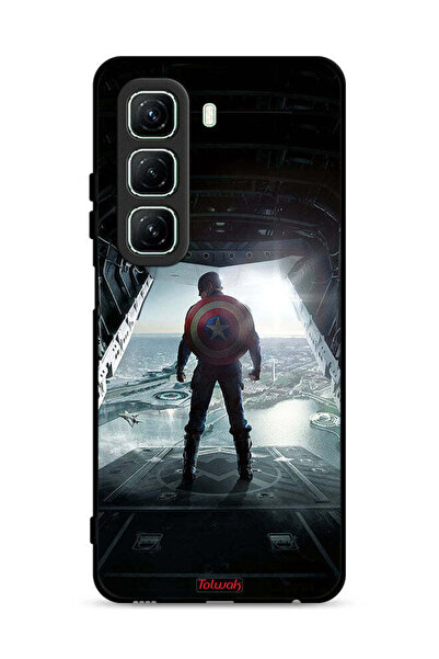 Tolwak غطاء حماية لهاتف Infinix Hot 50 5G بتصميم صورة كابتن أمريكا